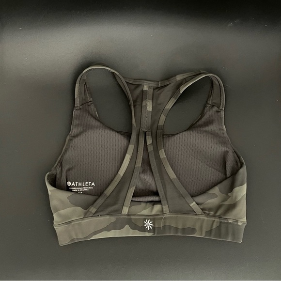 NWOT ATHLETA Ultimate Bra In Supersonic, Olive Camo - Picture 3 of 7